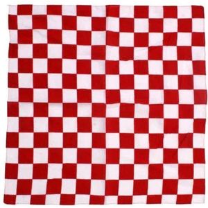 Zakdoek - Bandana - Brabant - Rood & wit - 56x56cm