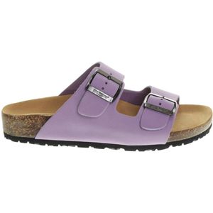 Lila Slippers Leder Bionatura maat 35