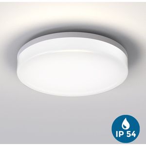 B.K.Licht - Badkamerlamp - witte plafonniére - rond (Ø22cm) - badkamerverlichting met 1 lichtpunt - 4.000 K  neutral wit licht - IP54
