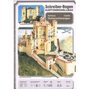 bouwplaat Kasteel Hohenschwangau, schaal 1:160