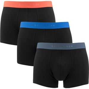 Schiesser 3-pack heren boxershort 95/5 - Coloured - XXL - Zwart