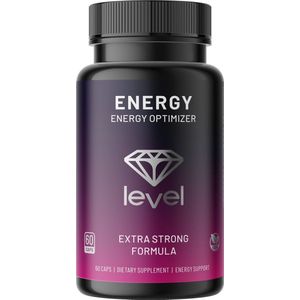 Level Energy | Activeert de natuurlijke energie in het lichaam | Helpt bij vermoeidheid en moeheid | Vegan capsules | 60 doseringen | Energie Booster