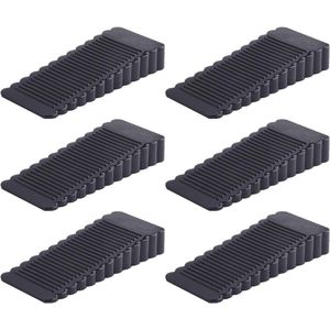 Zwarte antislip deurstoppers - Set van 6 stuks