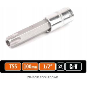 Dopsleutel Torx T55 1/2"" 100mm met pen