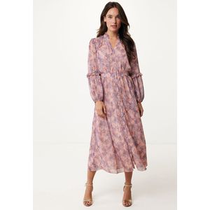 Mexx Jurk Ruffle Allover Print Roze Dames - Maat 38