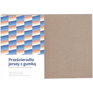 Hoeslaken jersey 80x200 taupe in katoen met elastiek