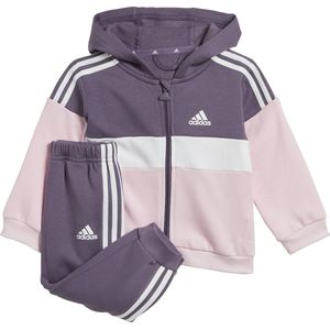 adidas Sportswear Tiberio 3-Stripes Colorblock Fleece Trainingspak Kids - Kinderen - Paars- 74