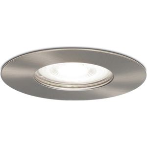 HOFTRONIC Bari - Waterdichte inbouwspot - LED - Rond zaagmaat 70mm - RVS - Dimbaar - 5 Watt - 350 lumen - 230V - 6400K Daglicht wit - Verwisselbare GU10 - Plafondspots - Inbouwspot voor badkamer en buiten - 2 jaar garantie