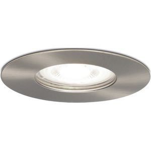HOFTRONIC Bari - Waterdichte inbouwspot - LED - Rond zaagmaat 70mm - RVS - Dimbaar - 5 Watt - 350 lumen - 230V - 6400K Daglicht wit - Verwisselbare GU10 - Plafondspots - Inbouwspot voor badkamer en buiten - 2 jaar garantie