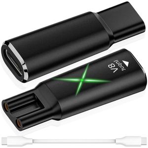 Type-C scheerapparaatladeradapterconverter voor Philips OneBlade QP2530 Q2630 - USB-C scheerapparaatlader (2 stuks) met LED-lampje