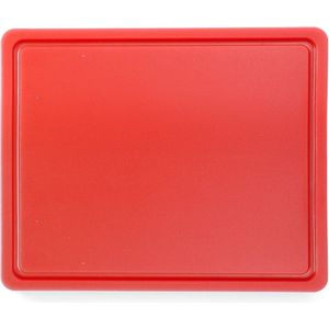 Hendi Snijplank met Sapgeul - Rood (Rauw Vlees) - HACCP 32,5x26,5 cm