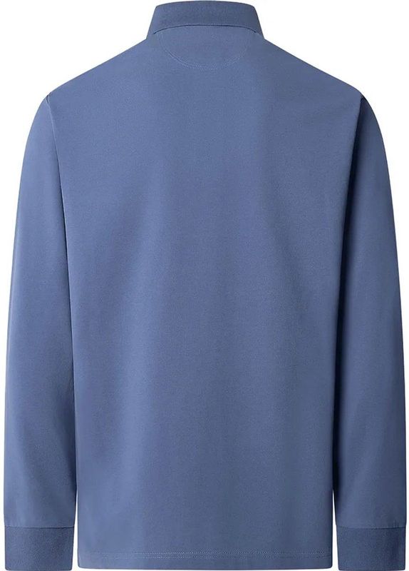 Hackett Hm5500022 Slim Fit Lange Mouw Poloshirt Blauw 3XL Man