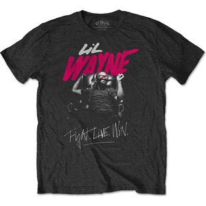 Lil Wayne - Fight, Live, Win Heren T-shirt - L - Zwart