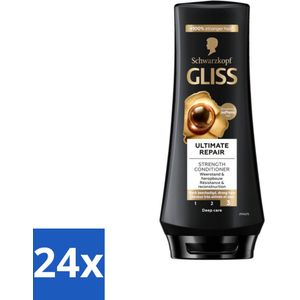 24 x Gliss - Hair Repair - Conditioner voor Ultiem Herstel van Beschadigd Haar - 200 ml - Haar Conditioner - Haar Herstel - Beschadigd Haar - Droog Haar - Keratine Conditioner