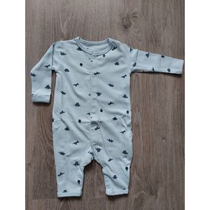 Baby new born pyjama, biologisch katoen, jongens, maat 62/68, alloverprint ""dino