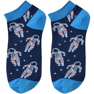 Clayre & Eef Grappige Sokken one size Blauw Polyester Astronaut
