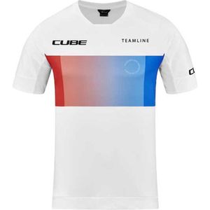 Cube Teamline Korte Mouw Enduro Trui Wit L Man
