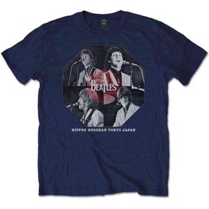 The Beatles - Budokan Octagon Heren T-shirt - XL - Blauw