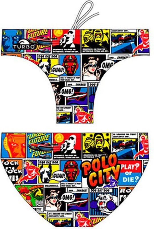 Turbo Comic Polo City Zwemslip Veelkleurig S Man