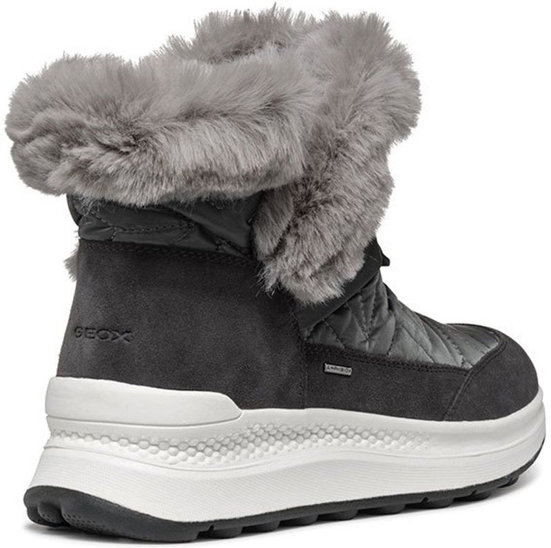 Geox - D Spherica Actif X2 Enkellaarsjes - Zwart - Nylon - Suède