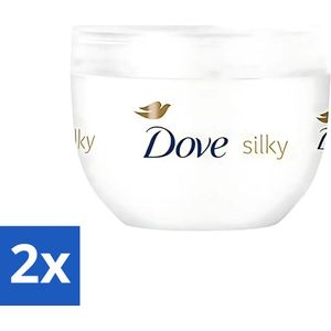 Dove - Bodylotion - Silky - Verzorgend en herstellend - 300 ml - Voordeelverpakking - 2 stuks