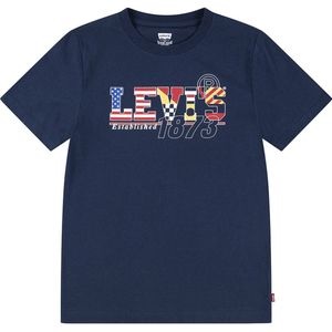 Levi's - Kids Cast Off - T-shirt - Korte Mouwen - Blauw - Katoen