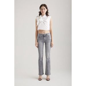 COJ - Laura - Dames Flare Jeans - Grey Vintage