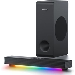 Soundbar 3.1-kanaals met subwoofer en RGB verlichting voor TV en gaming