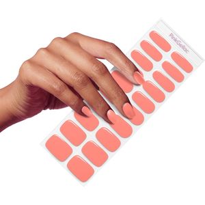 Pink Gellac UV Nagelstickers - Gellak Stickers 0043 Soft Apricot - Nail Art Gel Stickers voor Nagels - 20 stuks in 10 maten