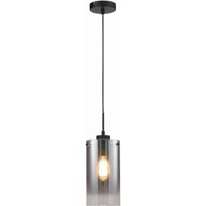 Ventotto Hanglamp 1 lichts zwart / smoke glas - Modern - Freelight