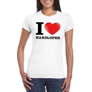 I love hardlopen t-shirt wit dames XS