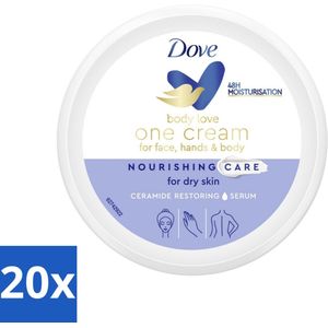 20 x Dove Body Love Bodycrème - One Cream Rich - 250 ml - Zachte Huid - Gladde Huid - Dove