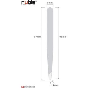 Schuin pincet met gatendesign - verguld - roodgoud - hoogwaardige wenkbrauw pincet