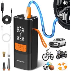 Draagbare Luchtcompressor 150 PSI met LED Licht en Digitale Manometer voor Autobanden, Fietsen en Motorfietsen