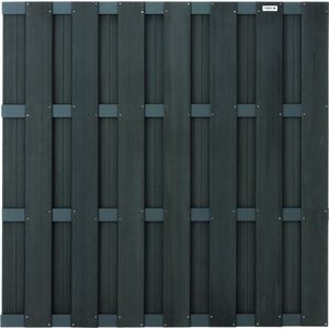 Intergard Zwarte schutting composiet antraciet 180x180cm