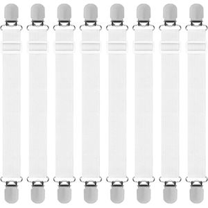 Lakenspanners - Dekbedclips - Dekbed Klemmen - Wit - 8 Stuks