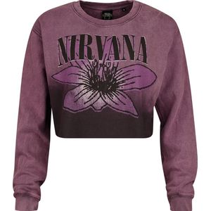 Nirvana Flower Dames Sweatshirts - bordeaux - XXL