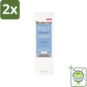 Biodermal P-CL-E Herstellende Bodycrème 200 gr - Voordeelverpakking - 2 stuks - Herstelende bodycrème - Droge huid