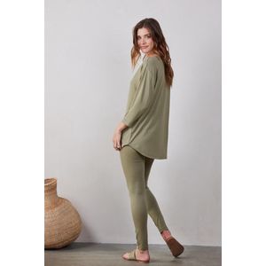 DIDI Dames Loose tee crew 3/4 sleeves in Aloe green maat 42