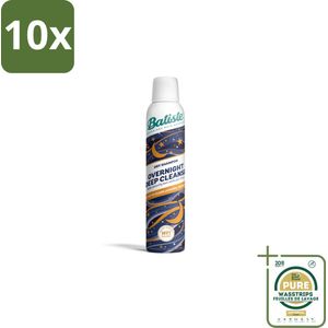 10 x Batiste - Overnight Deep Cleanse - Droogshampoo - Diep Reinigend - Frisser Haar Bij Het Wakker Worden - 200ml - Grootverpakking - Nachtverzorging Haar - Droogshampoo - Diep Reinigen Haar - Vet Haar - Fris Haar
