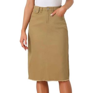 Dames jeansrok met hoge taille