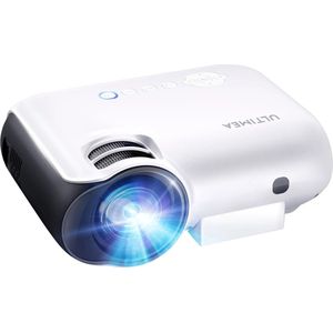 Grokos - Projector - Mini Beamer - Beamer - 1080p - 4k - Bluetooth - Multimedia outlet - 10000 lumen - 300 ansi Lumen - Wit