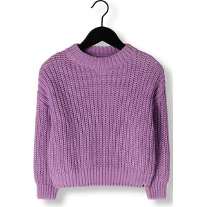 DAILY7 Chuncky Knitted Sweater Truien & Vesten Meisjes - Sweater - Hoodie - Vest- Paars - Maat 110