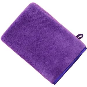 Badhandschoenen, 8 stuks microvezel badhandschoenen, 15 x 20 cm, set badhandschoenen voor volwassenen, zacht en absorberend, herbruikbare badhandvatten, handschoenen voor het verwijderen van make-up, Paars