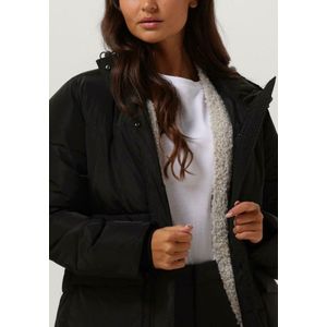 Notre-V Puffer Coat Midi Jassen Dames - Winterjas - Zwart - Maat L