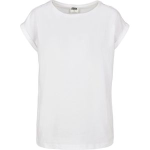 Urban Classics - Organic Extended Shoulder Kinder T-shirt - Kids 158 - Wit