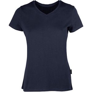 Damesshirt 'Luxury V-Neck Tee' met korte mouwen Navy - XL