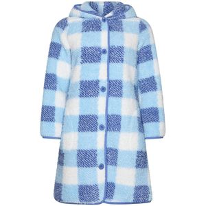 Rebelle - Frozen Sky - Badjas - Blauw/Wit - Fleece - Geruit