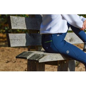 Donley winter paardrijbroek blauw comfortabel full grip mt 26 tm 44 winter rijbroek lekkere warme paardrijbroek