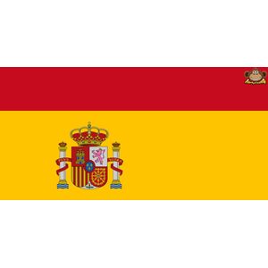 Partychimp Spaanse Vlag Spanje - 90x150 Cm - Polyester - Geel/Rood